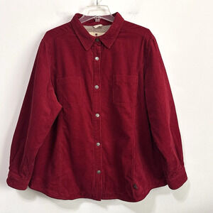 Woolrich Jacket 2XL Ruby Corduroy Snap Front Shacket Outdoor Fall Winter Womens